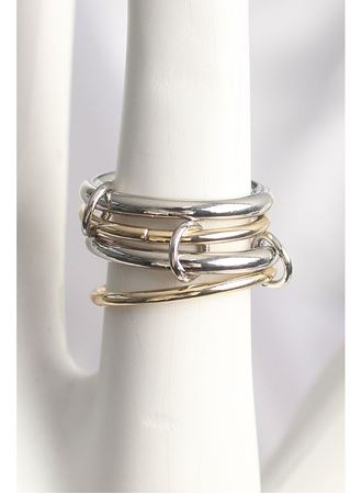 Pirinç Mix Renk 4'Lü Model Kadın Yüzük