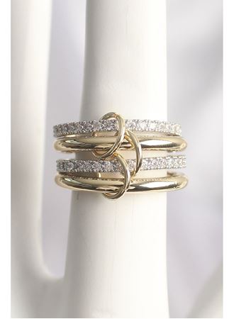 Pirinç Mix Renk Zirkon Taşlı 4'Lü Kadın Yüzük