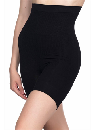 Siyah MI Emay 2056 Yüksek Bel Masajlı Uzun Paça Korse