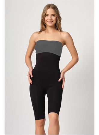 Siyah MI Emay 2044 Yüksek Bel Double Uzun Paçalı Korse