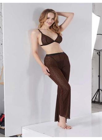 Siyah Transparan Fantezi Sütyen Pijama Takımı