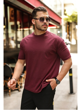 Erkek Kolları Dar Kesim Rahat Kalıp Basic Tişört