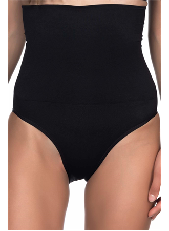 Siyah Yüksek Bel Double Slip Korse