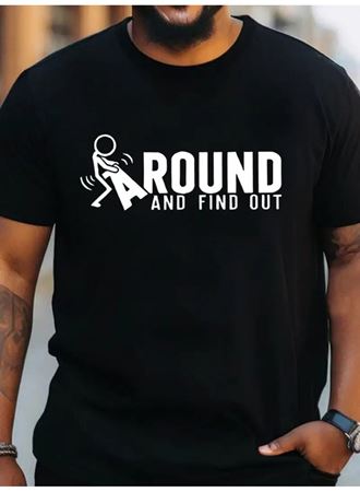 Erkek Around Baskılı Süprem T-shirt