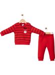 ASKI CEPLİ ÇİZGİLİ TAKIM 9 Ay,12 Ay,18 Ay KIRMIZI