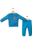 ASKI ÇİZGİLİ CEPLİ TAKIM 9 Ay,12 Ay,18 Ay Erkek Mavi