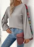 Kadın Uzun Kollu Kayık Yaka şardonlu Kaşkorse Bluz