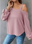 Kadın Uzun Kollu Tek Omuz Askı Detay Salaş Dalgıç Bluz