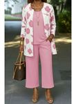 Kadın Uzun Kollu önü Açık Modal Ceket Kolsuz Viskon Iki Iplik Bluz Ve Pantolon üçlü Takım