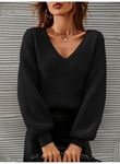 Kadın Uzun Kollu V Yakalı Triko Bluz