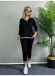 Kadın Yeni Sezon Uzun Kollu Ribana Detay Ikili Takım