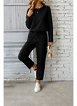 Kadın Uzun Kollu Yanları Nervurlu Viskon Iki Iplik Ve Pantolon Ikili Takım