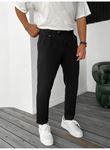Erkek Belden Düğmeli Cepli Dokuma Pantolon