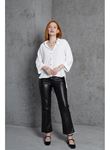 Kol Katlama Detaylı Beyaz Gömlek