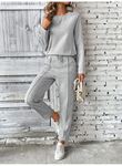 Kadın Uzun Kollu Yanları Nervurlu Viskon Iki Iplik Ve Pantolon Ikili Takım