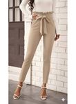 Kadın Yüksek Bel Beli Fırfırlı önden Bağlamalı Ithal Krep Pantolon