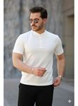 Erkek Kısa Kollu Hakim Yaka önü Düğmeli Viskon Tişört