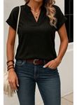 Kadın Kısa Kollu Hakim Yaka Sofya Bluz