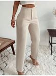 Kadın Yüksek Bel önden Fermuarlı Ithal Krep Pantolon