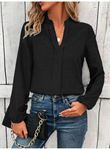 Kadın Uzun Kollu Hakim Yaka Bluz