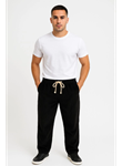 Erkek Fitilli Kadife Cepli Buggy Pantolon Oversize Rahat Kalıp - Siyah