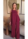Asimetrik Bluz - Pantolon İkili Takım