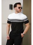 Erkek çizgili Kısa Kollu T-shirt
