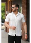 Erkek Kısa Kollu çizgili Gömlek