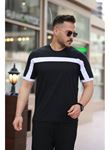 Erkek şerit Detaylı Kısa Kollu T-shirt