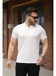 Erkek Fermuarlı Yaka Kısa Kollu Tişört