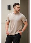 Erkek Düğmeli Yaka Waffle Kumaş Kısa Kollu Tişört
