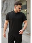 Erkek Düğmeli Yaka Waffle Kumaş Kısa Kollu Tişört