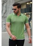 Erkek Fermuar Yakalı Kısa Kollu Tişört
