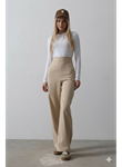 Beli Yarım Lastikli Palazzo Pantolon - Camel