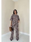 Leopar T-Shirt Ve Pantolon Takım