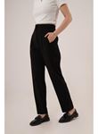 Çift Pens Detaylı Siyah Pantolon