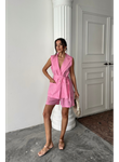 KETEN YELEK - ŞORT TAKIM - Pembe