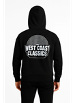 Erkek Üç İplik Kapüşonlu Ön Ve Arka Baskılı SweatShirt Hoodie - Siyah