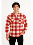 Erkek Uzun Kollu Oduncu Gömlek - Kırmızı