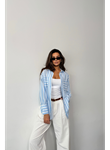 ÇİZGİLİ GÖMLEK - Mavi