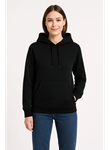 Üç İplik Kapüşonlu Kanguru Çepli SweatShirt Hoodie - Siyah