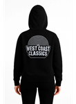 Üç İplik Kapüşonlu Ön Ve Arka Baskılı SweatShirt Hoodie - Siyah