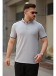 Erkek Düğmeli Yaka Waffle Kumaş Kısa Kollu Tişört