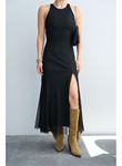 Tül Elbise - Siyah