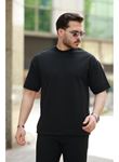 Erkek Basic Oversize Double Face Kumaş Kısa Kollu Tshirt