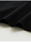 Baskılı Oversize Bisiklet Yaka T-shirt - Siyah