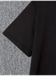 Baskılı Oversize Bisiklet Yaka T-shirt - Siyah