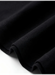 Baskılı Oversize Bisiklet Yaka T-shirt - Siyah