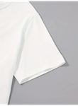 Baskılı Oversize Bisiklet Yaka T-shirt - Beyaz