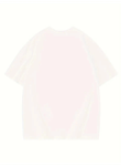 Thousand Baskılı Oversize Bisiklet Yaka T-shirt - Beyaz